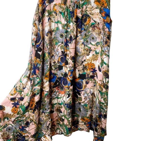 Free People Anthropologie Floral Watercolor Dress Small - Picture 5 of 7